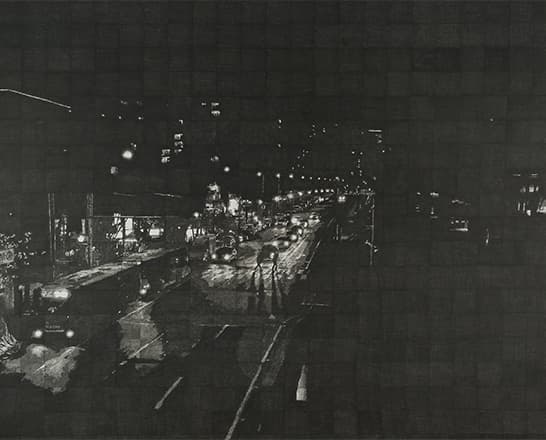 권세진, 대림역 6번 출구, 한지에 먹, 181Ⅹ227cm