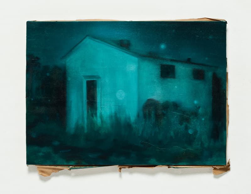 박명미, 폐가2_죽은 화가의 (버려진)종이판넬에 유채_36.7×51.3cm_2013