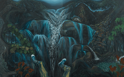 조혜정, 그곳 캠핑장, 162x260cm, mixed media on canvas, 2015