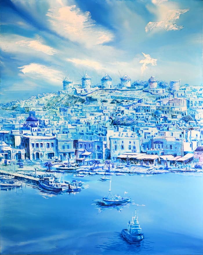 Behind Blue 1, 162x130cm, oil on canvas, 2016
