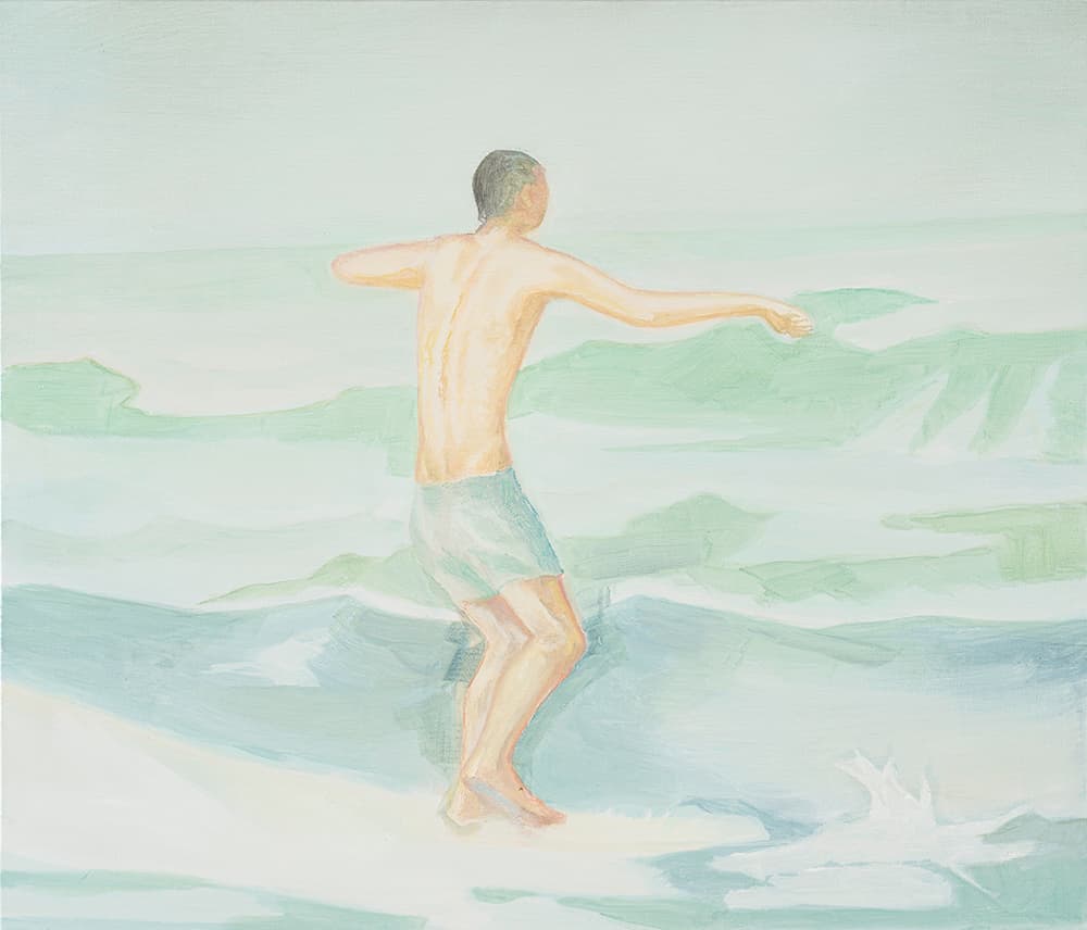 이희현, 물 위에 선 남자, 2024, Oil on canvas, 45.5x53cm