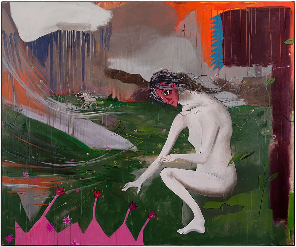 제레미, <폭풍(The Tempest)>, 2023. 캔버스에 아크릴릭, 200 x 240 cm.  Courtesy PERES PROJECTS, Berlin, Seoul, and Milan