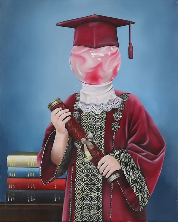 진효선,  7 years old 22 X 27.3 Oil on canvas 2015