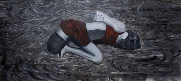 곽상원, Noir, 370cm x 160cm, acrylic on canvas, 2016