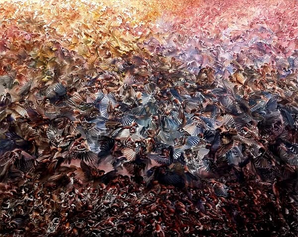 질투. 1m30cm x 1m60cm, 장지에 채색,2015