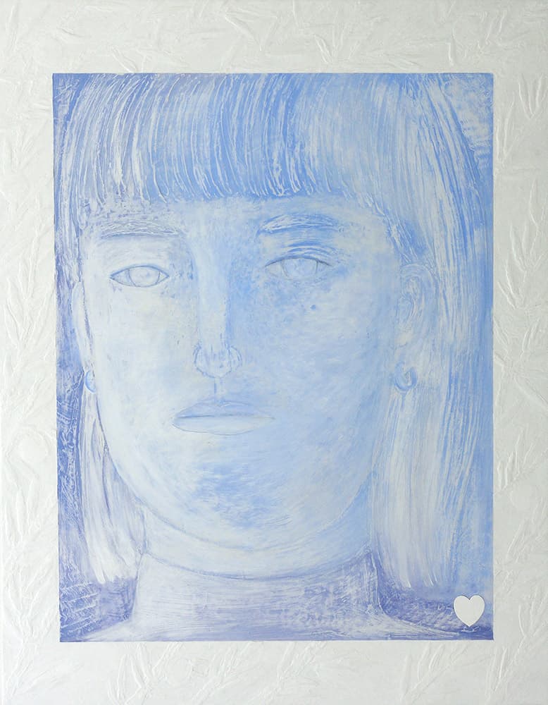 Pale moon sister 1, 116.8x91cm, acrylic,mixed medium on canvas, 2021