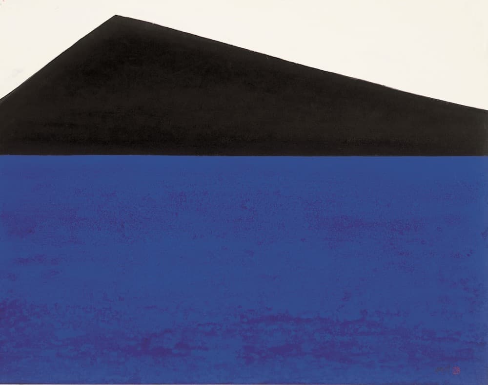 송계일, 강과 산, 2010, 116x91.먹.채색.한지