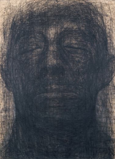김명숙, 인물5, 종이에 혼합재료, 120x160cm