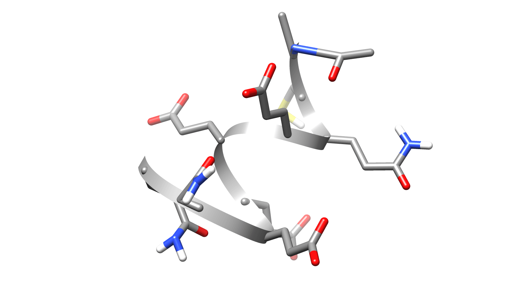 W&D ball-and-stick molecular model