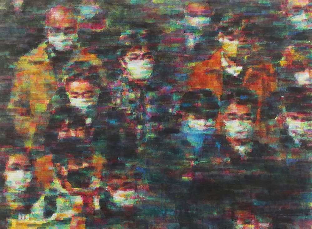 <내일이 오기 전 Before Tomorrow Comes>, 2021, 한지에 수묵채색, Ink and Color on Korean paper, 100×136㎝