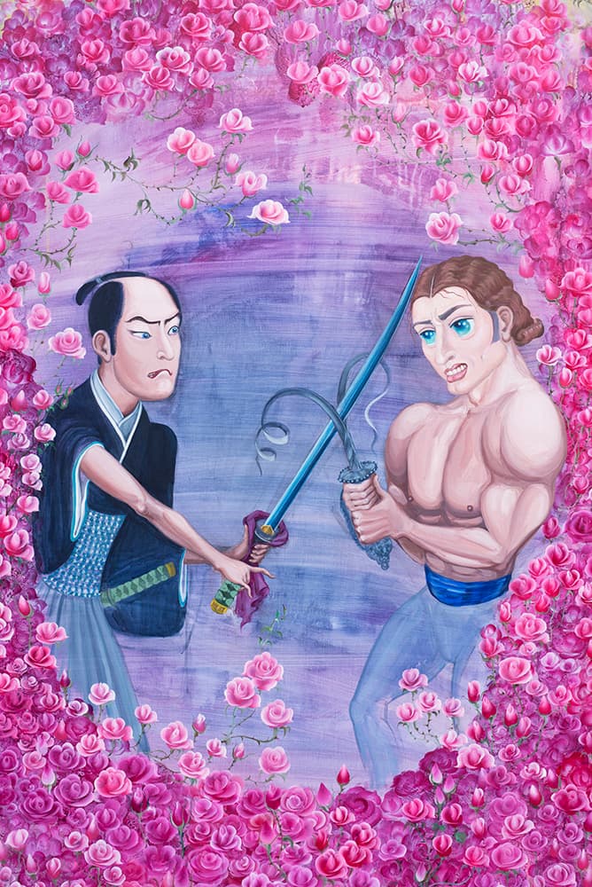 이수경, Past Life Regression Painting_The Two Fighting Over Me, 162.2 x 130.3cm, 2016