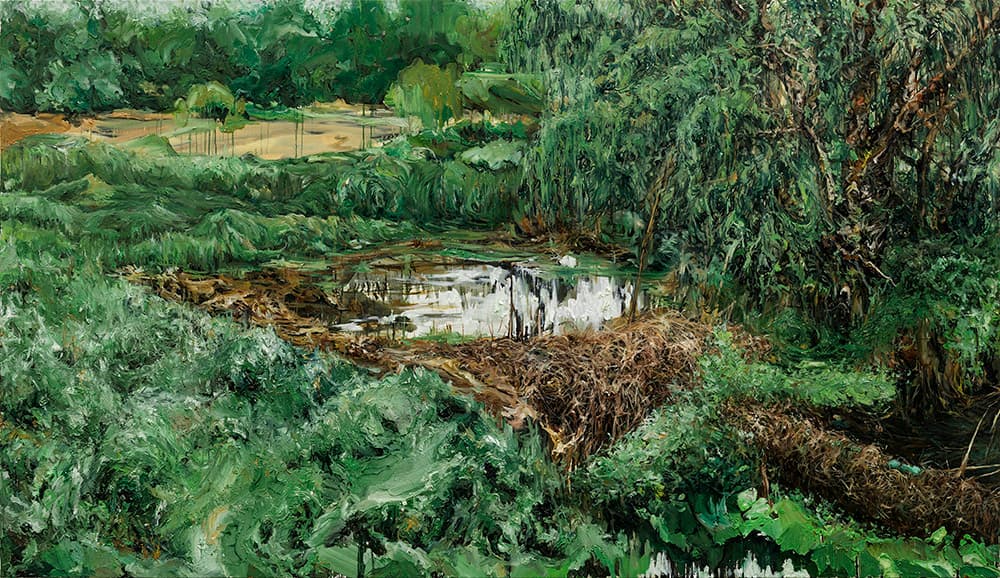 범진용, 풍경, oil on canvas, 97 x 193.9cm, 2018