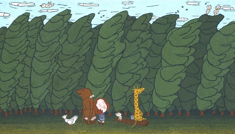 숲속에서.., 2014, 130 x 90 cm, 혼합재료