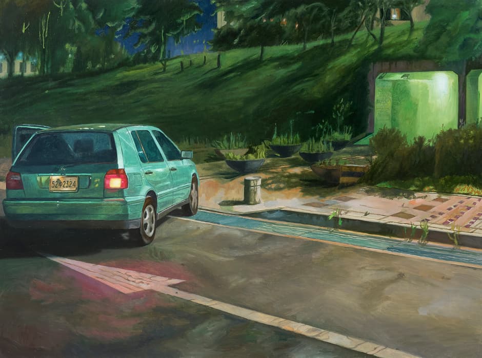 서동욱, Dongwook Suh, 녹색터널, Oil on canvas, 97x130.3cm, 2017, ONE AND J