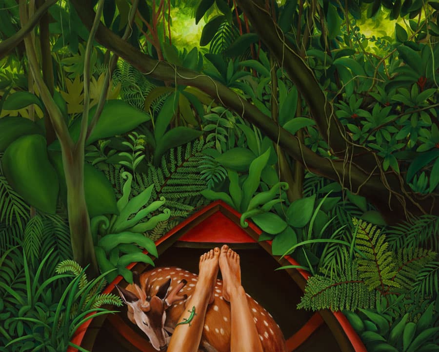 HUR MUN HEE, Time-honored Forest, Acrylic on  Canvas, 130x162.2cm, 2017