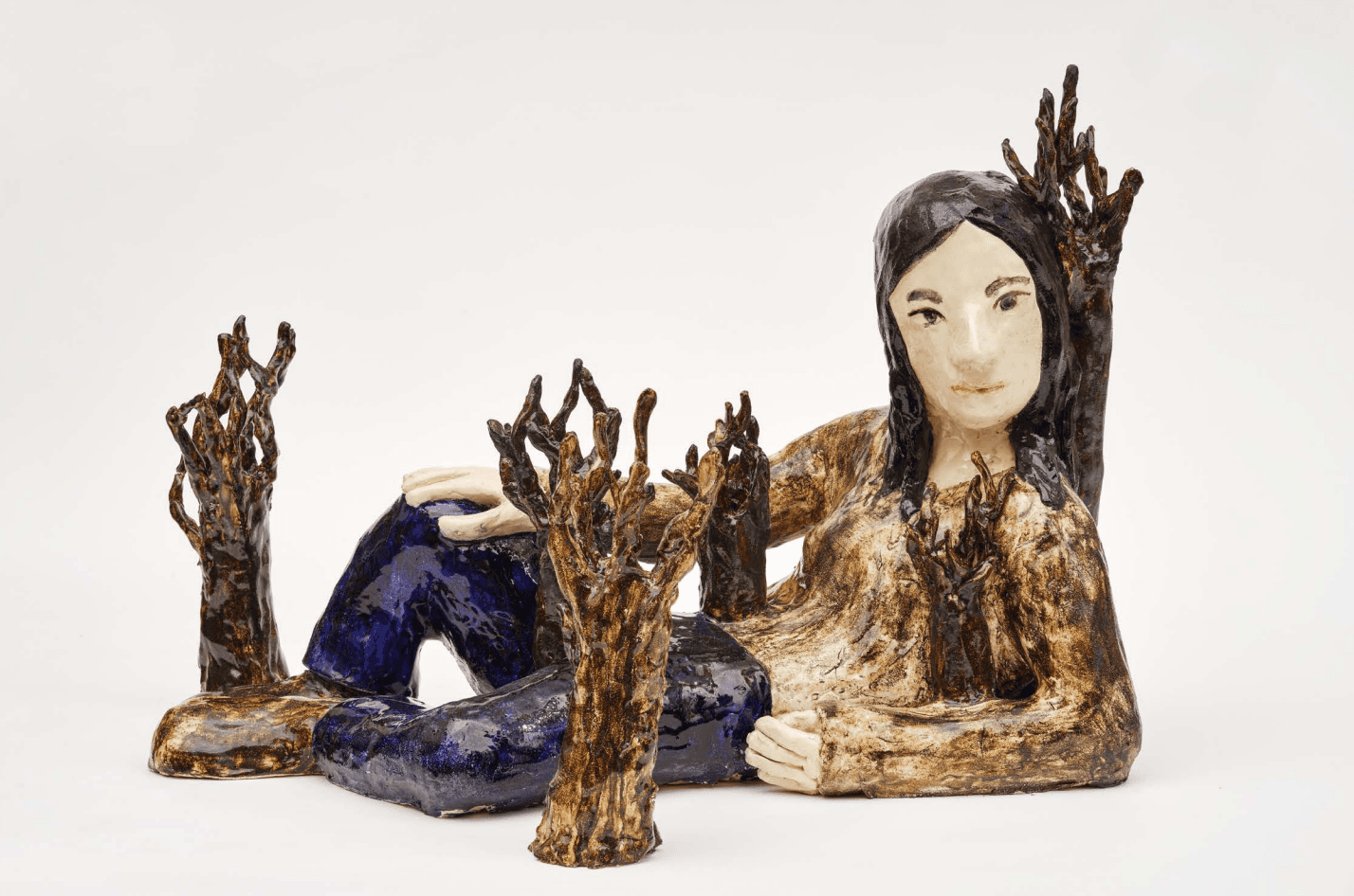 Klara Kristalova, Girlforest, 2021 Girlforest: 57x75x38cm A pair of trees: 34x11x13cm Photo: Carl Henrik Tillberg Courtesy of the artist and Perrotin