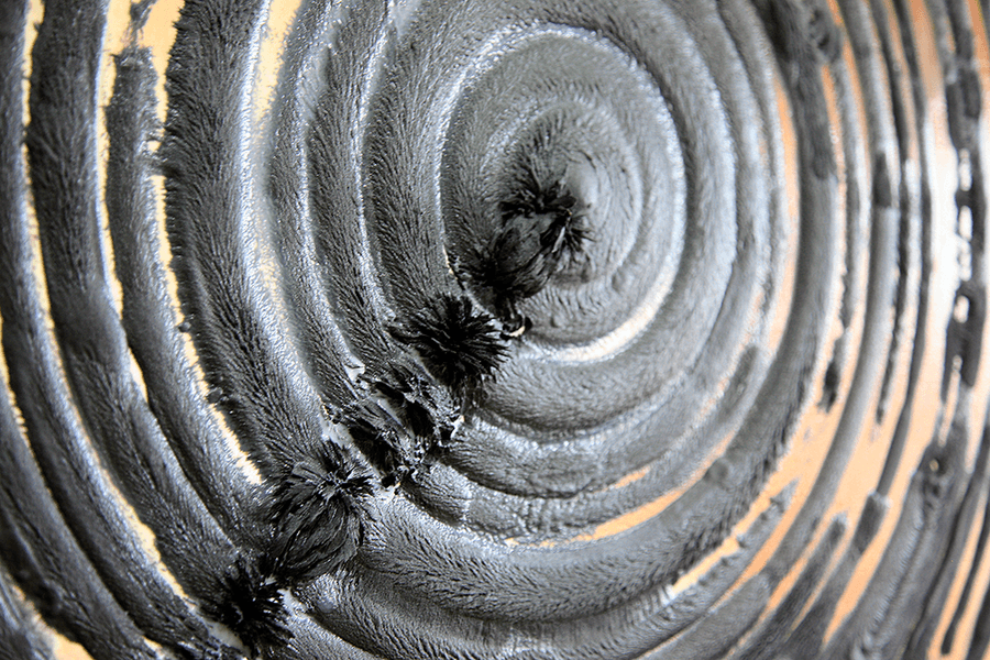 Chaos, Cosmos and Circulation 01-14(detail) 캔버스에 본드,철가루 97x 130cm 2015