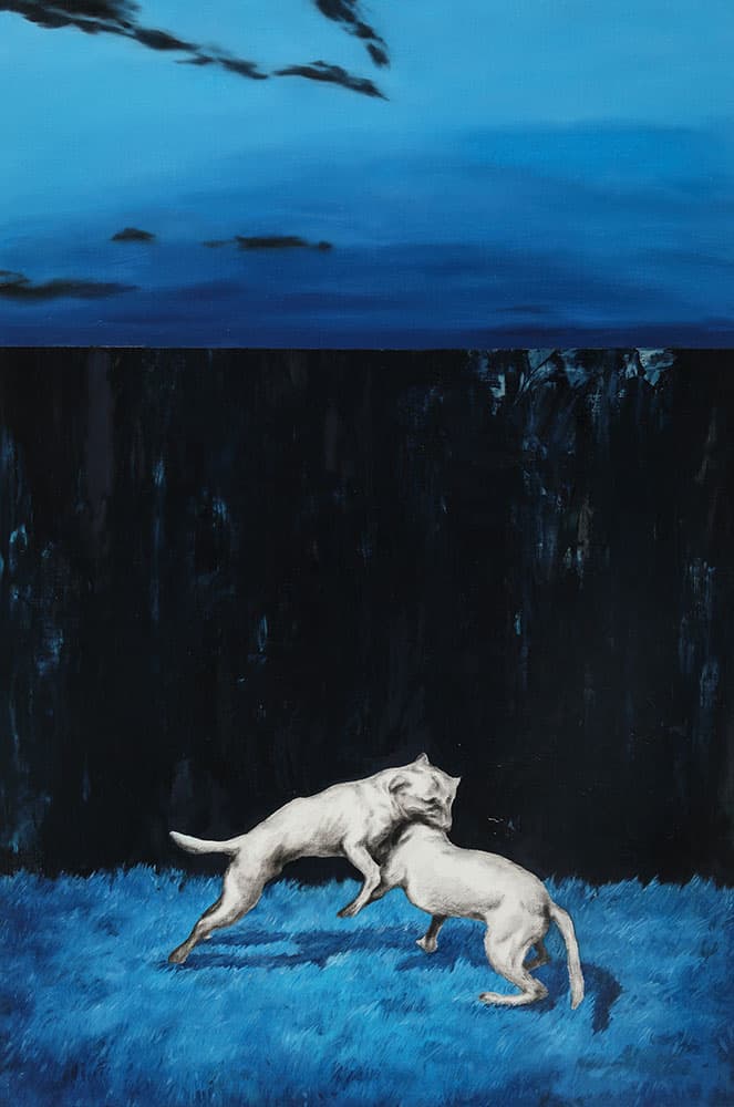 김동호, 유폐된 싸움 oil on canvas 75.2×50cm 2019