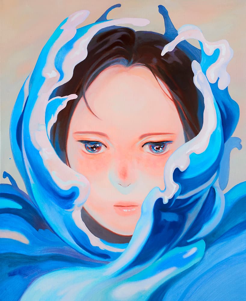 안정연, 피어나는 파도, oil on linen canvas, 60.6x72.7cm, 2022