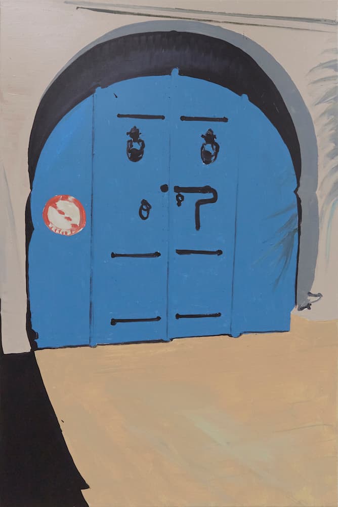Koen van den Broek, Blue Gate, 2017, oil on canvas, 180 x 120 cm
