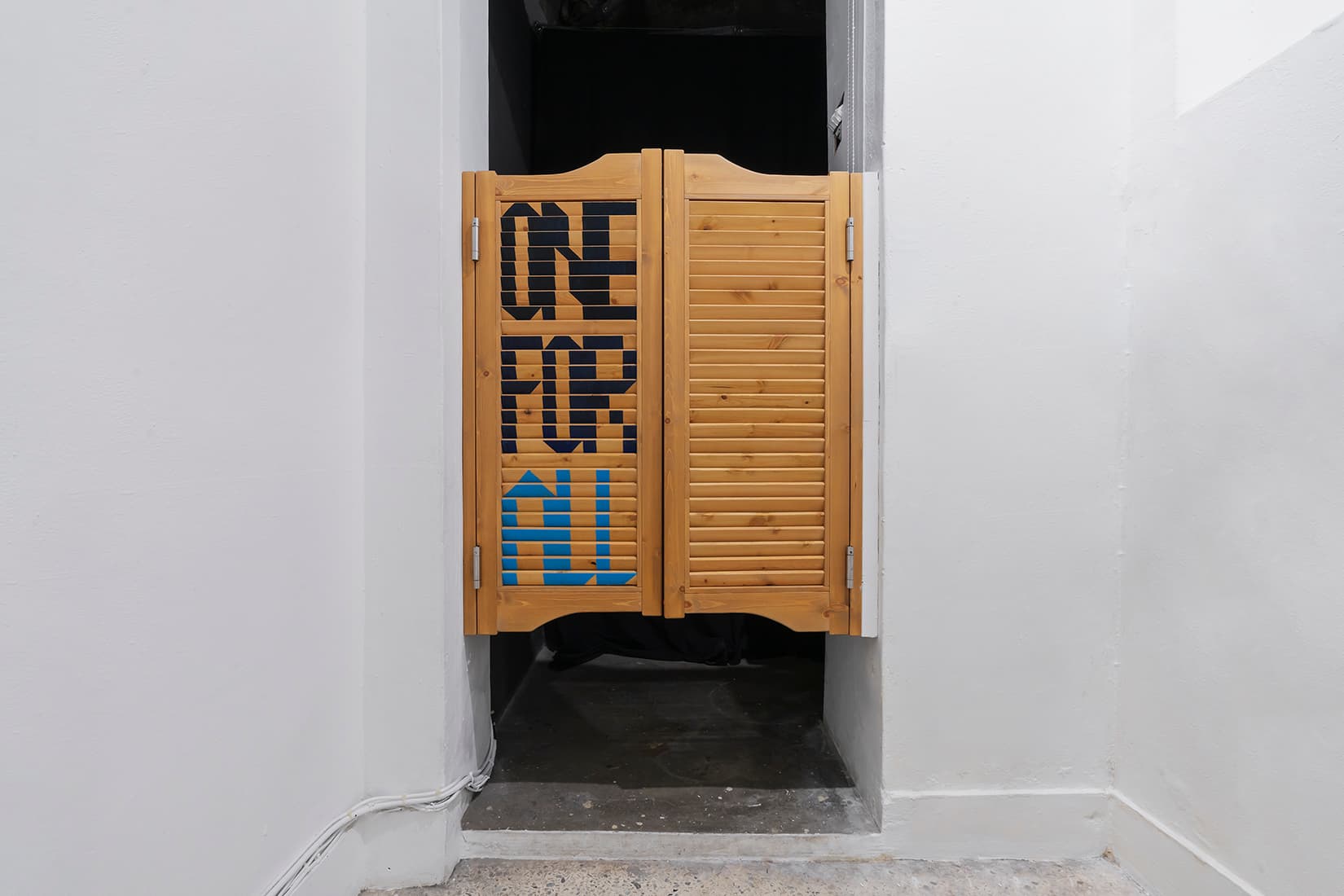 김상소, ONE FOR ALL, 2025, 페인트, 스윙 도어, 120×98.5×4cm. 촬영: 조준용 CJY ART STUDIO