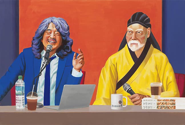 서기문_대화 - 김어준과 박지원 Conversation - Kim O-joon & Park Jie-won_2017_Oil on canvas_94.8×141.8cm