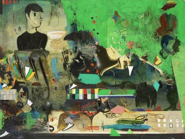 백현진 bekgin 평상심 Delete/Reset Oil and mixed media on canvas, 172 x 230 cm, 2014 Courtesy of the artist and Choi&Lager gallery