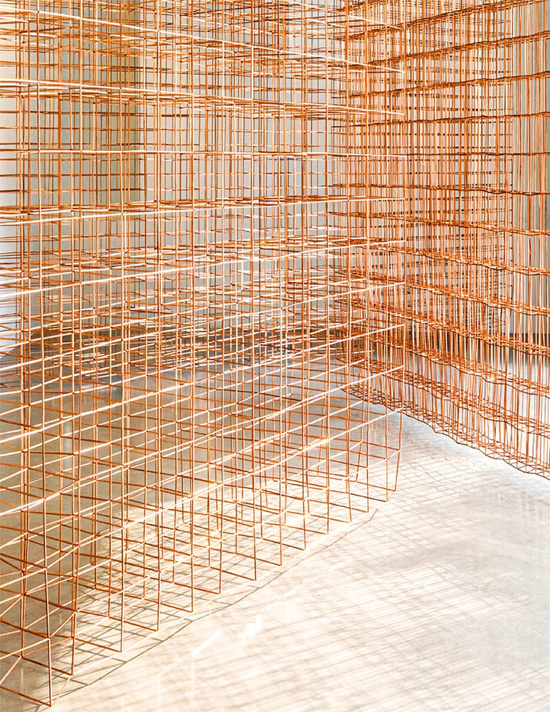 Jinnie Seo, Copper Open Cube Sculptures, 2020