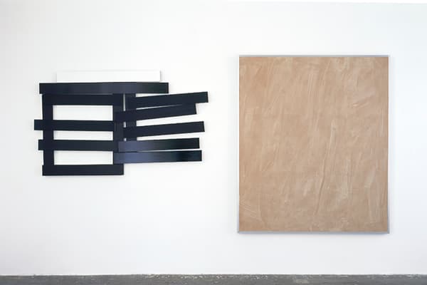 Imi Knoebel, Nach-Leucht-Farbe-Grün, 2012, Acrylic, aluminum, color after illumination, tank plate, wood, 197 x 395.6 x 8cm