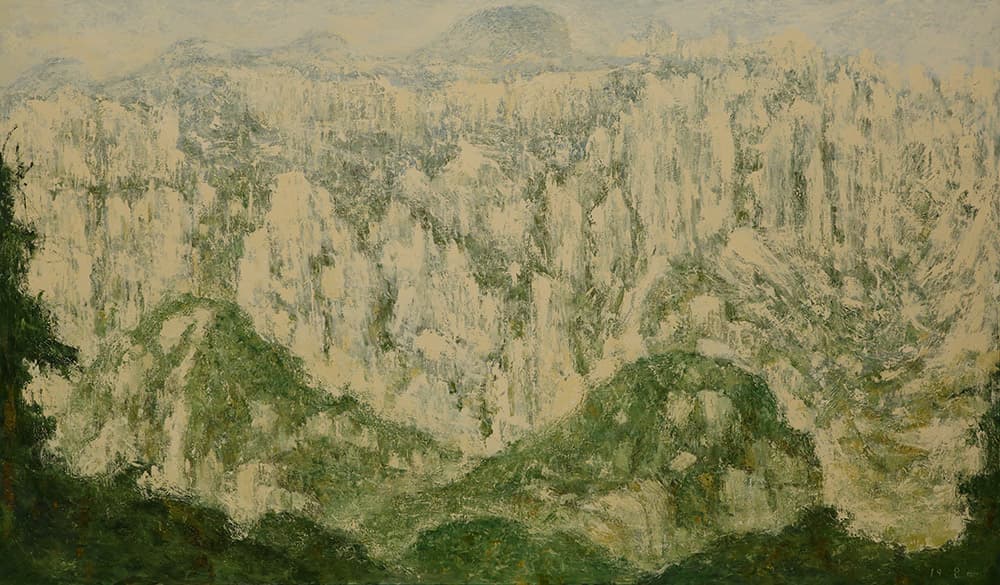 〈중향성(衆香城)〉, 2019, 캔버스에 아크릴릭, 197x333.3cm 사진: 오권준