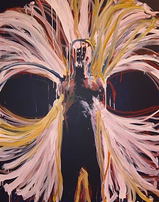 이건용, Bodyscape76-2-2019, 2019, Acrylic on canvas, 162.2 x 130.3 cm