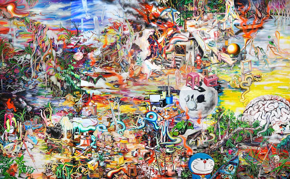 우리는 무엇을 불태웠는가, oil on canvas, 324.4x521.2cm, 8pcs, 2015