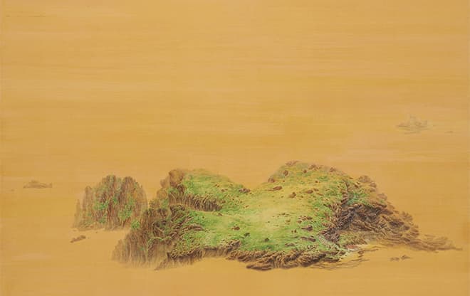 신미정,기다림2, 2012, 장지에채색, 162.1x130.0cm
