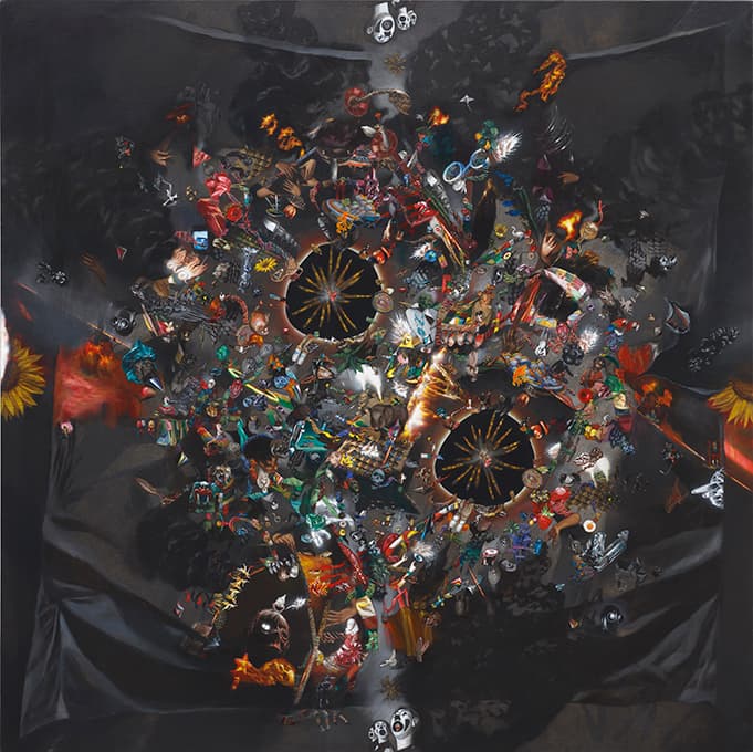 homosentimentalis, 2016. acrylic and embroidery on canvas, 150x150cm