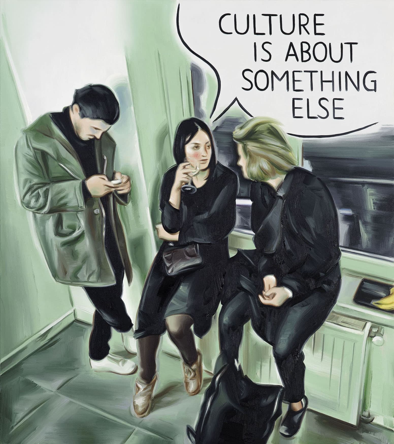 MARCIN MACIEJOWSKI, Culture is about something else, 2018 oil on canas, 90 x 80 cm