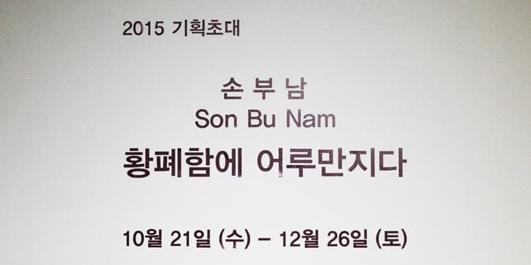 손부남 개인전 : 황폐함에 어루만지다 1