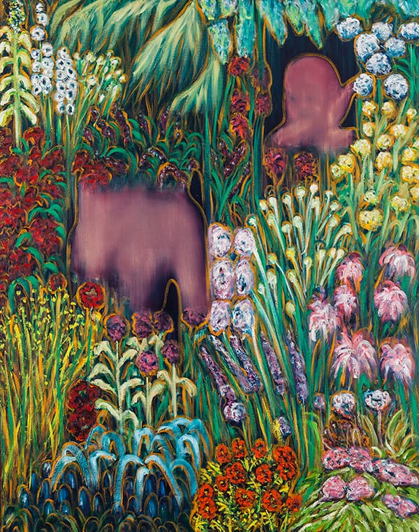 이재헌, 꽃밭 속의 형상 figure in the garden_캔버스에 유채_190×150cm_2015