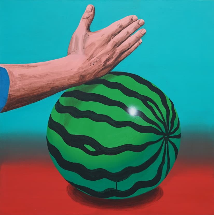 이우성, 한여름, 2015, 캔버스에 과슈, 91x91cm