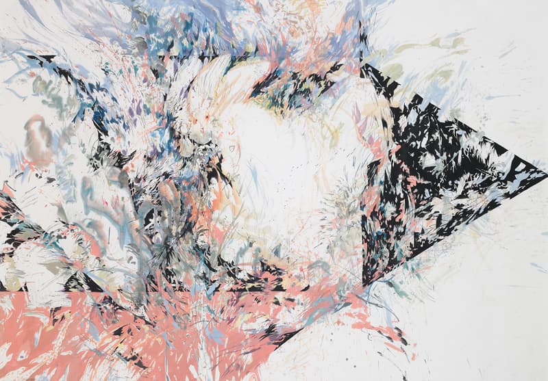 기민정, 바람이 부는 날엔 누구라도 날아, 화선지에 채색, 200x140cm, 2019