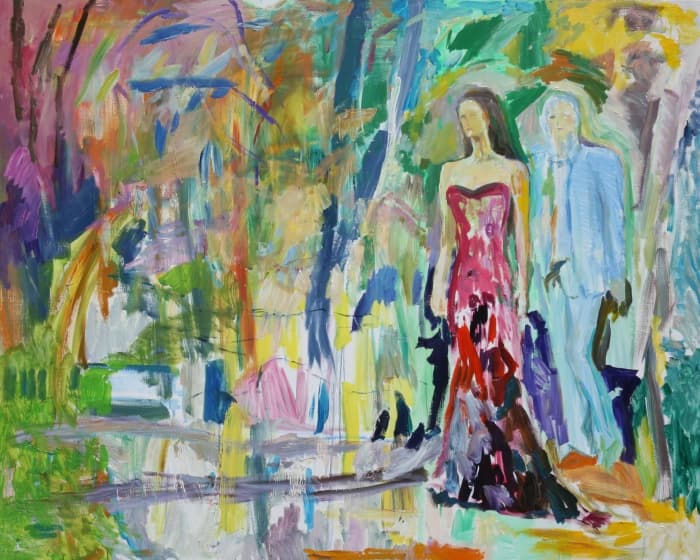 Amoureux(연인들)_Oil on canvas_130x162cm_2016. 900만원