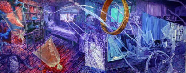 박영균, <2016년보라Ⅰ>, 2016, 캔버스에 아크릴, 196×484㎝ PARK Young Gyun, 2016 BoraⅡ, 2016, acylic on canvas, 162×336㎝