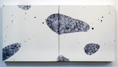 박동수, 그곳에, 43×43cm(×2ea), 캔버스에 아크릴,수채화, 2015