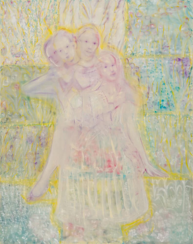 꽃밭 속의 형상 figure in a garden, oil on canvas, 190x150cm, 2021