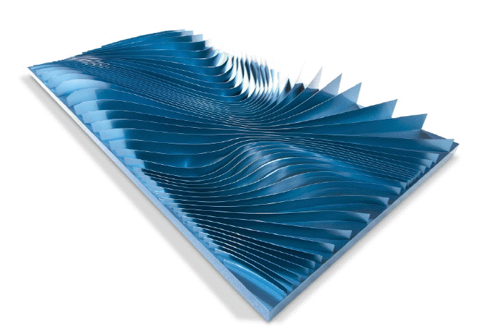 ECOFLOW relief 04, 170x90cm, Painted Resin, 2015