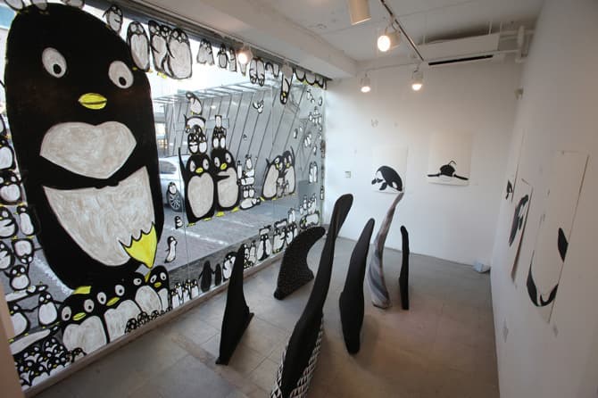 nstallation View of A WHALE IN THE ROOM, Jean Rim Solo Exhibition, Corner Art Space