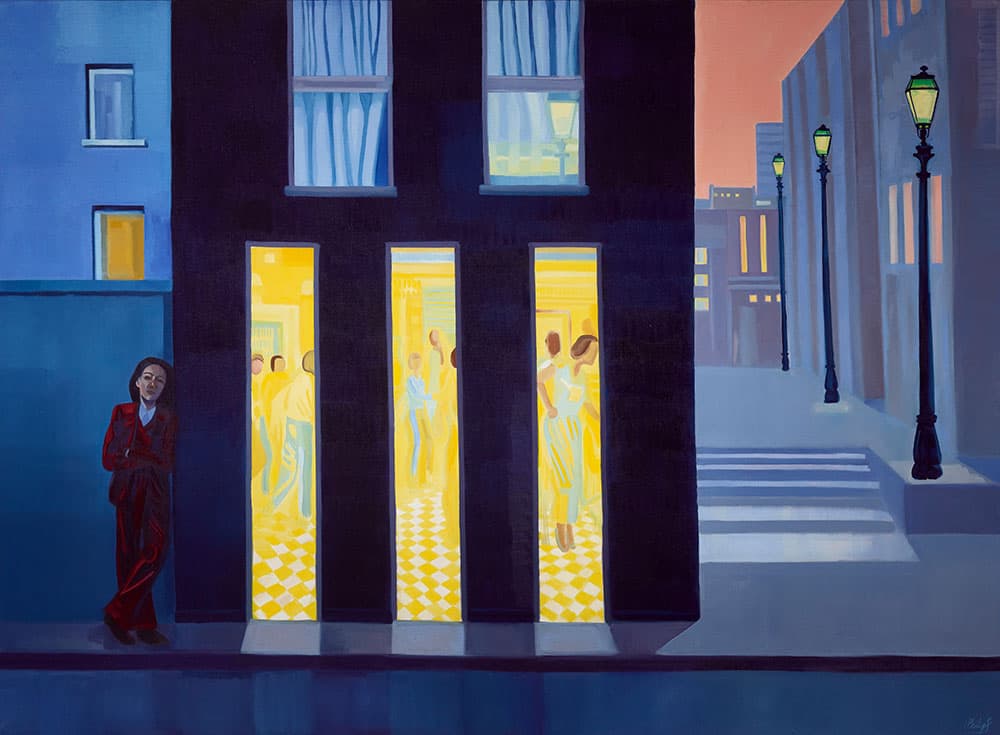 Cece Philips Blues in the Night, 2023 Painting - Oil on canvas 140 x 190 cm (55 x 75 in) (CP12095) Courtesy Peres Projects