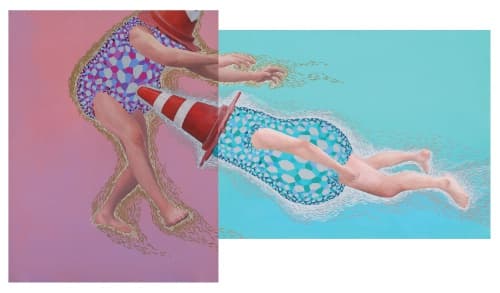 구경환 <GOOD BOY> 캔버스에 혼합매체, 207.8 x 91.0cm, 2015