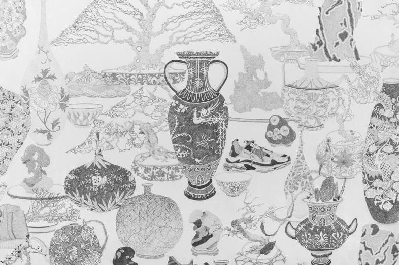 Youngseok Cha. An Elegant Endeavour_139, 2018. Pencil on Korean mulberry paper, 137 x 200 cm