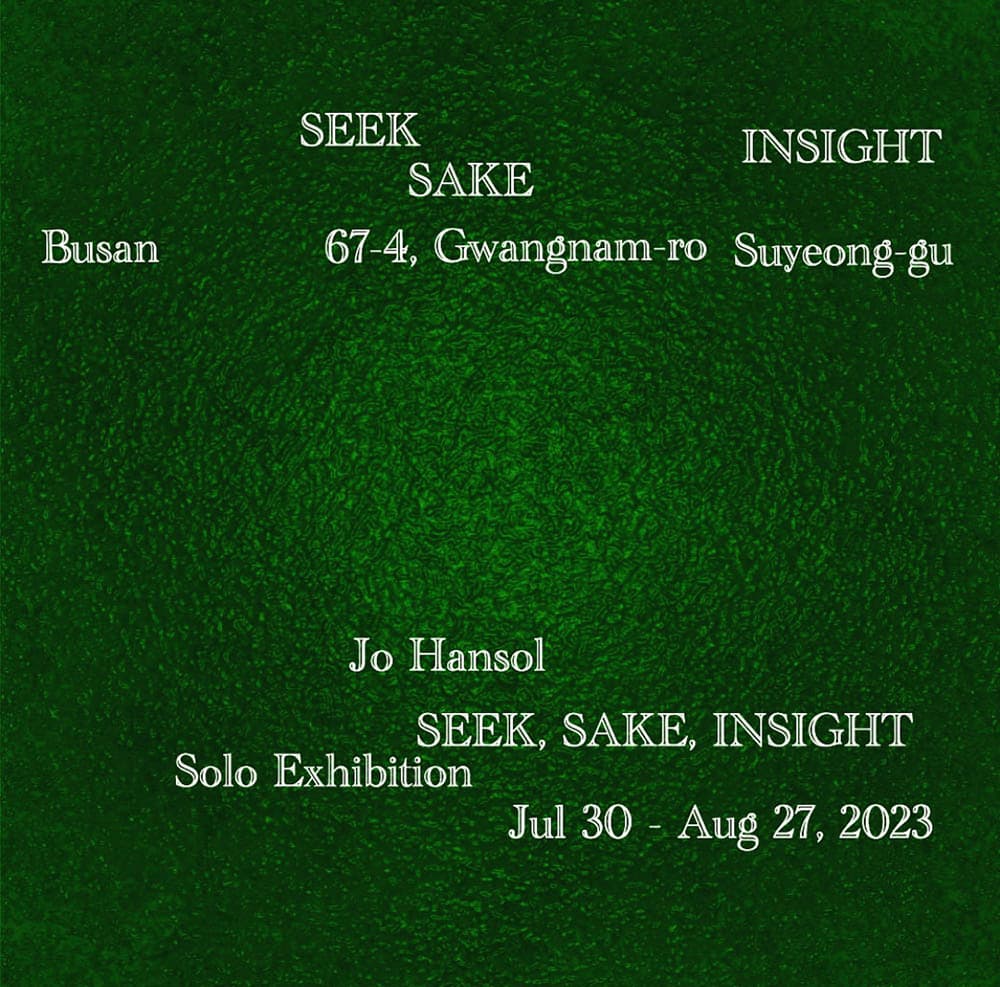 조한솔 개인전: Seek, Sake, Insight 1