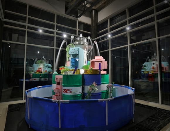 권효정, Oasis : Fountain of life, 혼합매체, 4.4X4.4X3m, 2017